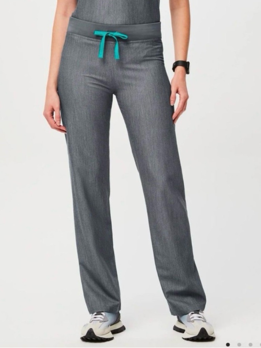 Figs Livingston Basic Scrub Pants Graphite Gray Women Size L FionX